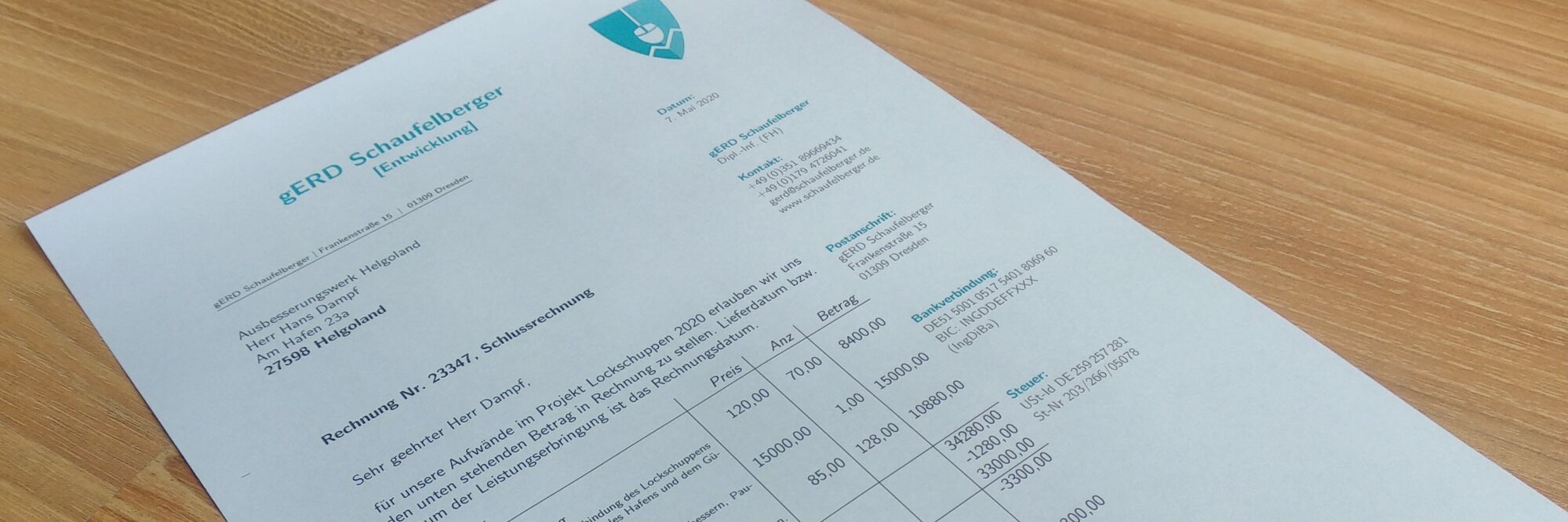 Abschlagsrechnung Schlussrechnung Buchhaltung im Web unterstützt auch Abschlagsrechnungen