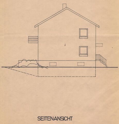 Plan Haus Seitenansicht Seitenansicht Wohnhaus